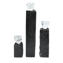 Load image into Gallery viewer, Handmade Black Glass Tea-Light Candleholder - 3 Different Sizes - by Andrzej Rafalski