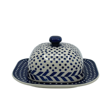 Lade das Bild in den Galerie-Viewer, Ceramic Buttercup with Lid - Blue or Black - Modern Collection by Manufaktura Factory Bolesławiec