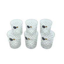 Load image into Gallery viewer, 6 Crystal Whiskey Glasses - "Caro" Collection