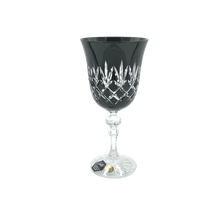 Load image into Gallery viewer, 6 Crystal Wine Glasses (Black) - Coloré Collection