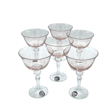 Load image into Gallery viewer, 6 Crystal Ice Cream Goblets - "Veranda" Collection - by Julia Crystal Factory