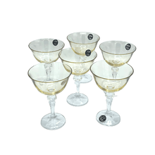 Load image into Gallery viewer, 6 Crystal Ice Cream Goblets - "Veranda" Collection - by Julia Crystal Factory