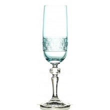 Lade das Bild in den Galerie-Viewer, 6 Crystal Champagne Flutes (Light Blue) - Coloré Collection