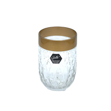 Lade das Bild in den Galerie-Viewer, 6 Crystal Whiskey Glasses (with Golden Rim)