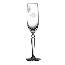 Load image into Gallery viewer, 6 Crystal Champagne Flutes - "Patches" Collection