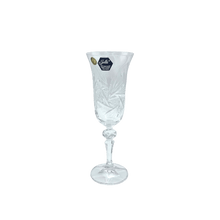 Load image into Gallery viewer, 6 Crystal Champagne Flutes - "Moulin" Collection Champagne glasses Julia Crystal Factory