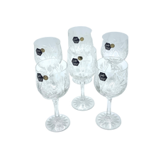 Load image into Gallery viewer, 6 Crystal Wine Glasses - "Moulin" Collection