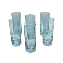 Load image into Gallery viewer, 6 Crystal Long Drink Glasses (Light Blue) - Coloré Collection