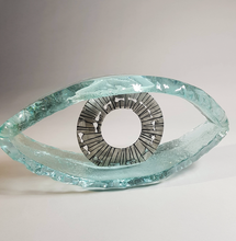 Charger l'image dans la galerie, Handmade Glass Eye Sculpture with Metal - 3 Different Sizes - By Andrzej Rafalski