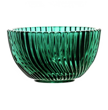 Load image into Gallery viewer, Small Crystal Fruit Bowl - Linea Collection - by Julia Crystal Factory - Blue/Green/Blue