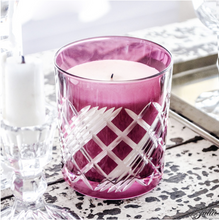 Load image into Gallery viewer, Candle in Crystal Candle Holder - by Julia Crystal Factory - Yellow/Pink/Blue