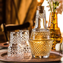 Load image into Gallery viewer, Crystal Carafe with 2 Glasses - HopOnTop Collection - by Julia Crystal Factory