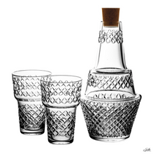 Load image into Gallery viewer, Crystal Carafe with 2 Glasses - HopOnTop Collection - by Julia Crystal Factory