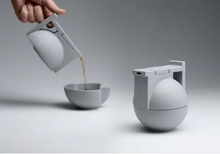 Load image into Gallery viewer, Porcelain BAU Teapot with Cup - by Modus Design - Grey/Pink/Brick-Red/Blue/Graphite Colour