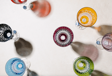 Load image into Gallery viewer, 6 Crystal Champagne Glasses - Colour Collection - by Julia Crystal Factory