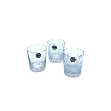 Load image into Gallery viewer, 3 Crystal Whiskey Glasses - Veranda Collection - by Julia Crystal Factory