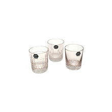 Load image into Gallery viewer, 3 Crystal Whiskey Glasses - Veranda Collection - by Julia Crystal Factory