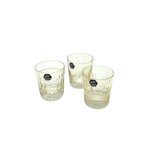 Load image into Gallery viewer, 3 Crystal Whiskey Glasses - Veranda Collection - by Julia Crystal Factory