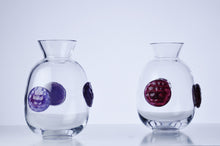 Load image into Gallery viewer, Crystal Vase with Red or Blue Ornaments - by Pietkiewicz Design