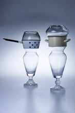 Load image into Gallery viewer, Crystal Glass and Enamelled Steel Vase