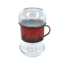 Load image into Gallery viewer, Crystal Glass and Enamelled Steel Vase