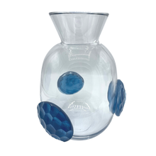Load image into Gallery viewer, Crystal Vase with Red or Blue Ornaments - by Pietkiewicz Design