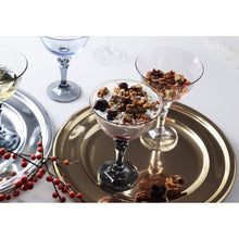 Load image into Gallery viewer, 6 Crystal Ice Cream Goblets (Blue) - "Veranda" Collection Ice Cream Goblets Julia Crystal Factory