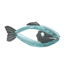 Load image into Gallery viewer, Handmade Glass Fish Sculpture with Metal - 2 Different Sizes - by Andrzej Rafalski
