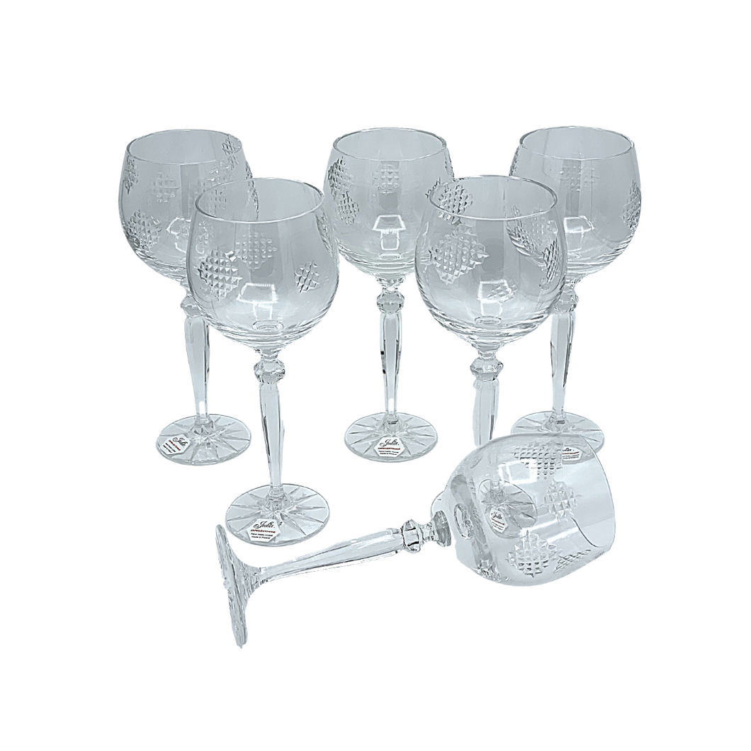 Crystal 6 Wine Glasses - 